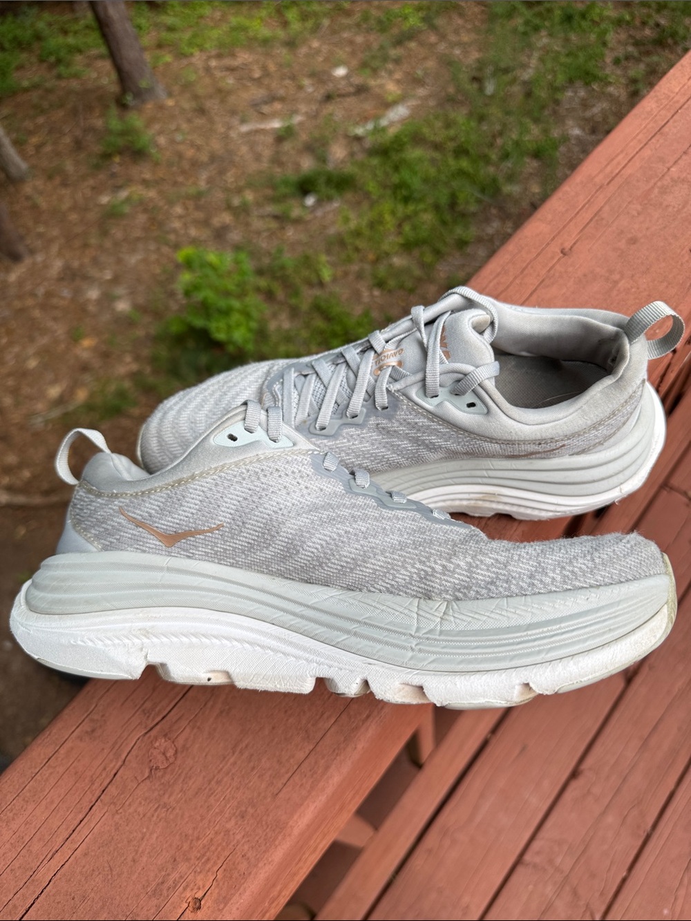 HOKA Clifton 9 women’s running shoes, size US 8.5B frost rose gold 1127896-FTRS - Picture 8 of 11